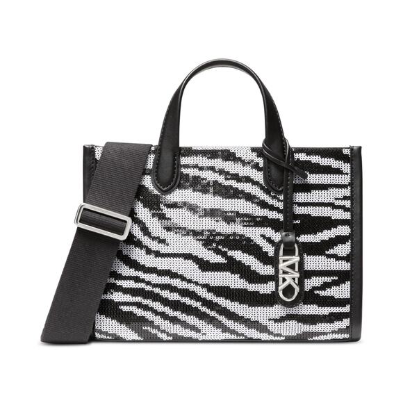 Michael Michael Kors Gigi Small East West Messenger - Blk/opticw NWT - Picture 1 of 6